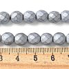 Electroplated Synthetic Non-magnetic Hematite Beads Strands G-S382-01D-2