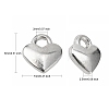 Tibetan Style Alloy Heart Charms TIBEP-LFH260Y-S-FF-2