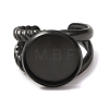 304 Stainless Steel Cuff Ring Components STAS-P454-01D-B-2