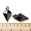 Natural Obsidian Pendants G-K338-10AS-08-3