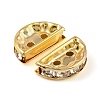 Brass Crystal Rhinestone Spacer Bars RB-T019-02A-G-2