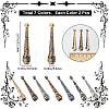 14Pcs 7 Colors Alloy Cord Ends FIND-GF0007-11-2