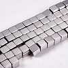 Electroplate Non-magnetic Synthetic Hematite Beads Strands G-J170A-4x4mm-01-1