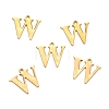 Ion Plating(IP) 304 Stainless Steel Alphabet Charms STAS-H122-W-G-2