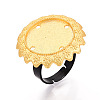 Adjustable Alloy & Iron Bezel Cup Ring Base with Rotatable Tray MAK-T012-13G-1