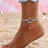 Heart Alloy Rhinestone Tennis Anklets WG42756-04-1