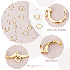 10 Pairs Brass Horizontal Loops Huggie Hoop Earring Findings KK-CN0001-83-3