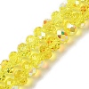 AB Color Plated Transparent Electroplate Beads Strands EGLA-H104-06C-1