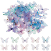 80Pcs 10 Colors Cloth Butterfly Ornament Accessories DIY-CY0004-03-1
