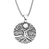 Viking Stainless Steel Box Chain Tree of Life Pendant Necklaces for Men PW-WGA998B-01-4
