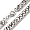 Iron Cuban Link Chain Necklaces for Women Men NJEW-A028-01A-P-2