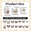 42Pcs 14 Styles Alloy Black Enamel Pendants FIND-SC0024-27-2