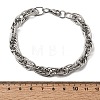 201 Stainless Steel Rope Chain Bracelets for Men STAS-T077-10P-5