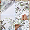 CREATCABIN 4 Sheets 4 Styles Plant PVC Self Adhesive Decorative Stickers DIY-CN0002-97-6