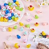 80 Pcs Tiny Ducks Mini Resin Duck Colorful Mini Duck Bulk Fairy Tale Garden Animal Sculpture Resin Duck Image for Miniature Landscape JX344A-4