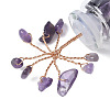 Natural Amethyst Chips Tree Decorations DJEW-P021-E04-2