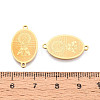 Religion 201 Stainless Steel Oval with Virgin Links Connector Charms STAS-T073-53A-G-3