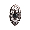 Natural Obsidian Retro Finger Rings RJEW-B067-02R-29-2