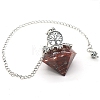 Natural Red Jasper Chip & Resin Dowsing Pendulum Big Pendants PW-WG72597-02-1