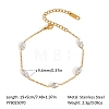 304 Stainless Steel Crystal Rhinestone Link Chain Bracelets for Women XX6576-17-1