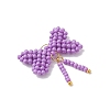 Glass Seed Beaded Bowknot Pendants PALLOY-MZ01055-4