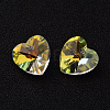 Heart Faceted K9 Glass Charms EGLA-O006-01A-1