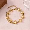 304 Stainless Steel Link Chain & Curb Chain Multi-strand Bracelets for Women BJEW-H641-01B-G-1