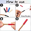 40Pcs 4 Colors Alloy Cord End FIND-GF0008-47A-6