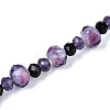 Handmade Silver Foil Glass Beads Strands FOIL-N029-08-1
