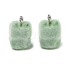 Flocking Opaque Resin Pendants RESI-F064-A25-1
