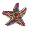 Starfish Rhinestone Brooches JEWB-S030-02-1