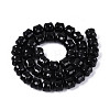 Natural Black Onyx(Dyed & Heated) Beads Strands G-N353-06A-08-3