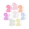 Luminous Frosted Transparent Acrylic Beads TACR-T029-21C-1