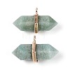 Natural Amazonite Double Terminal Pointed Pendants G-N345-09F-1