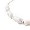 Adjustable Natural Shell Braided Beads Bracelets for Women BJEW-JB10978-4