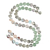 Gradient Color Synthetic Shoushan Stone & Natural Peace Jade & Green Aventurine & Labradorite Beads Strands G-B185-A05-1