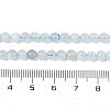 Grade A Natural Aquamarine Round Bead Strands G-L417-13-A03-3