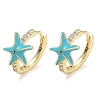 Brass Micro Pave Cubic Zirconia Hoop Earrings for Women EJEW-A167-23G-02-4