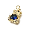 Brass Micro Pave Colorful Cubic Zirconia Pendants CU-L001-18G-06-2