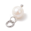 Natural Cultured Freshwater Pearl Two Sides Polished Charms PALLOY-JF04036-03-5