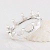 Crown 925 Sterling Silver Finger Rings WG18318-03-3