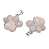 Natural Rose Quartz Pendants G-B194-02P-08-2
