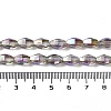 Electroplate Glass Beads Strands GLAA-Q101-03A-HP03-4