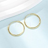 925 Sterling Silver Huggie Hoop Earrings EJEW-C179-05A-G-2