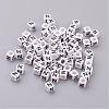 Acrylic Horizontal Hole Letter Beads PL37C9308-N-1