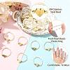 Natural Freshwater Pearl & 304 Stainless Steel Bead Finger Rings RJEW-FS00001-26-2