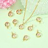 SHEGRACE Valentine's Day Brass Clear Cubic Zirconia Charms XGRQ3P339-594G-5