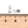 304 Stainless Steel Fold Over Crimp Cord Ends STAS-P434-05D-P-3