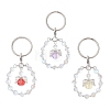 Alloy & Glass & Synthetic Moonstone Keychain KEYC-JKC01030-1