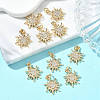SHEGRACE Brass Clear Cubic Zirconia Pendants XGRQ3K123-534G-4